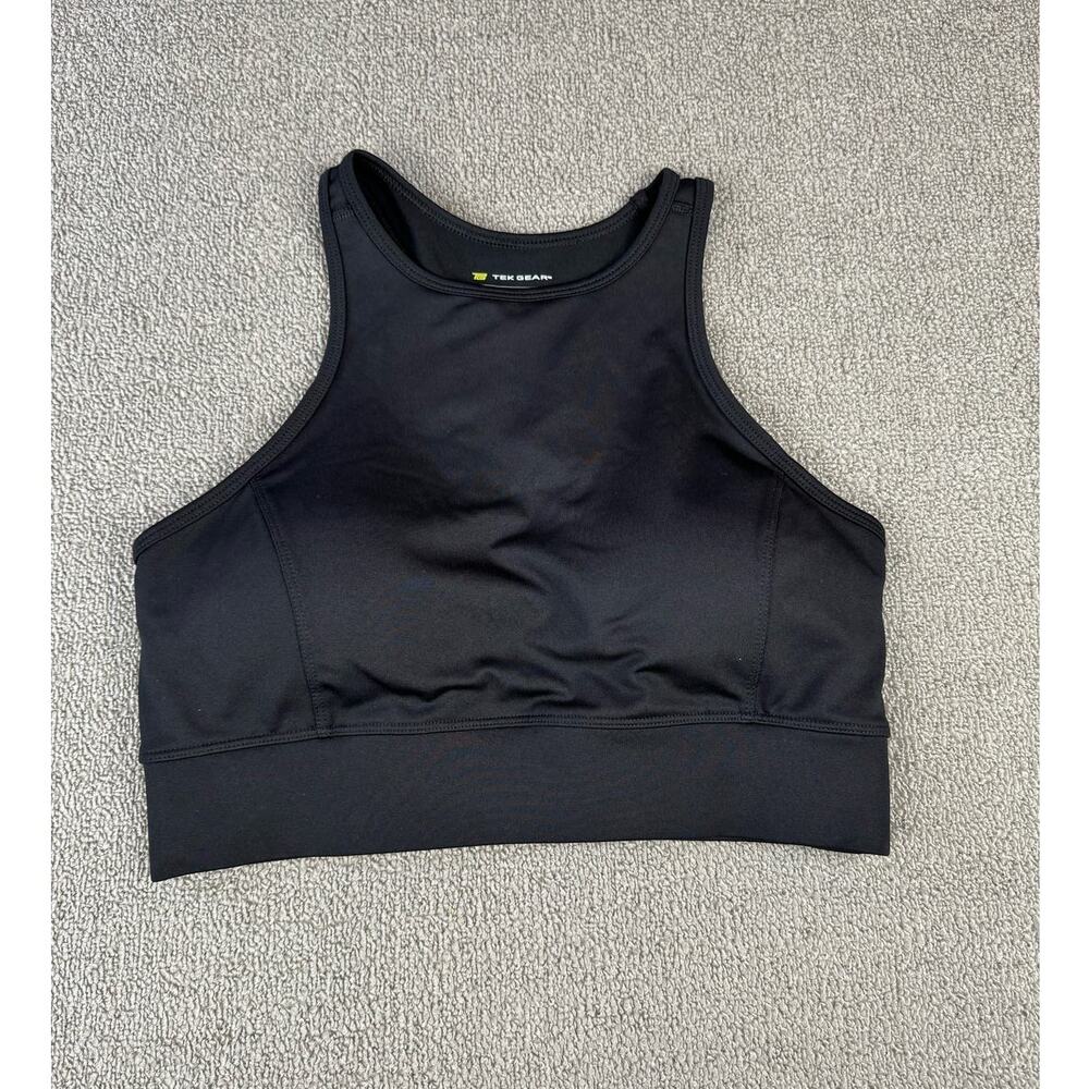 Tek Gear Sports Bra Medium Support Racerback Black Size Medium‎